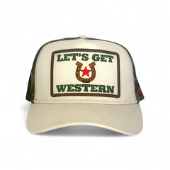 Let's Get Western Trucker Hat Camo