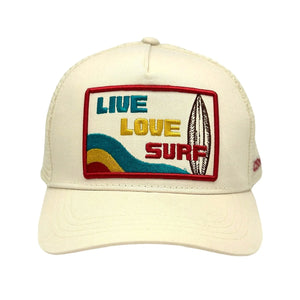 Live Love Surf Trucker - Creme