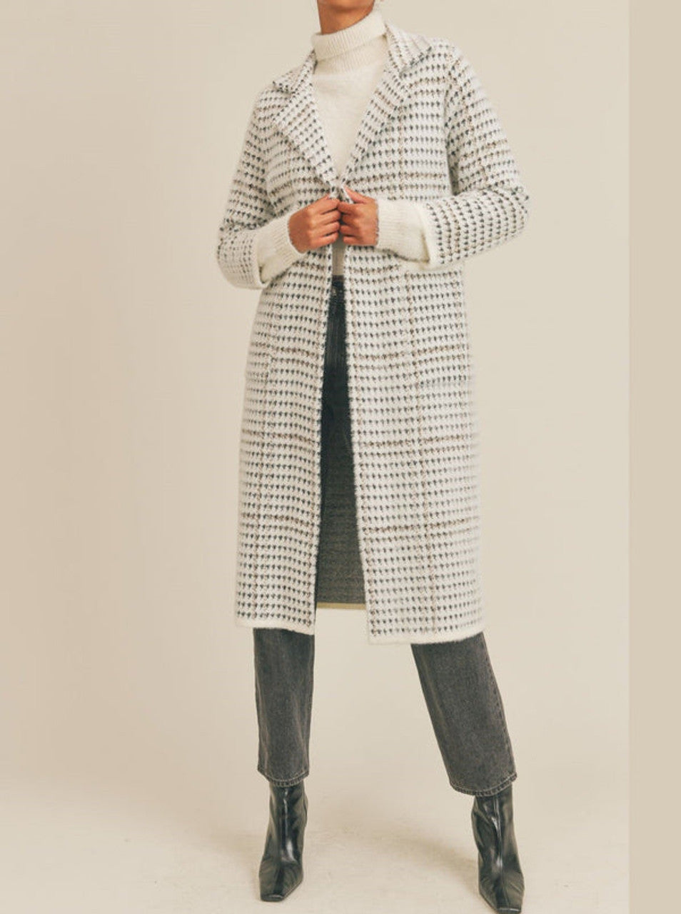Marceau Houndstooth Coat