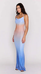 Solstice Ombre Mesh Maxi Dress