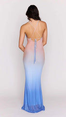 Solstice Ombre Mesh Maxi Dress