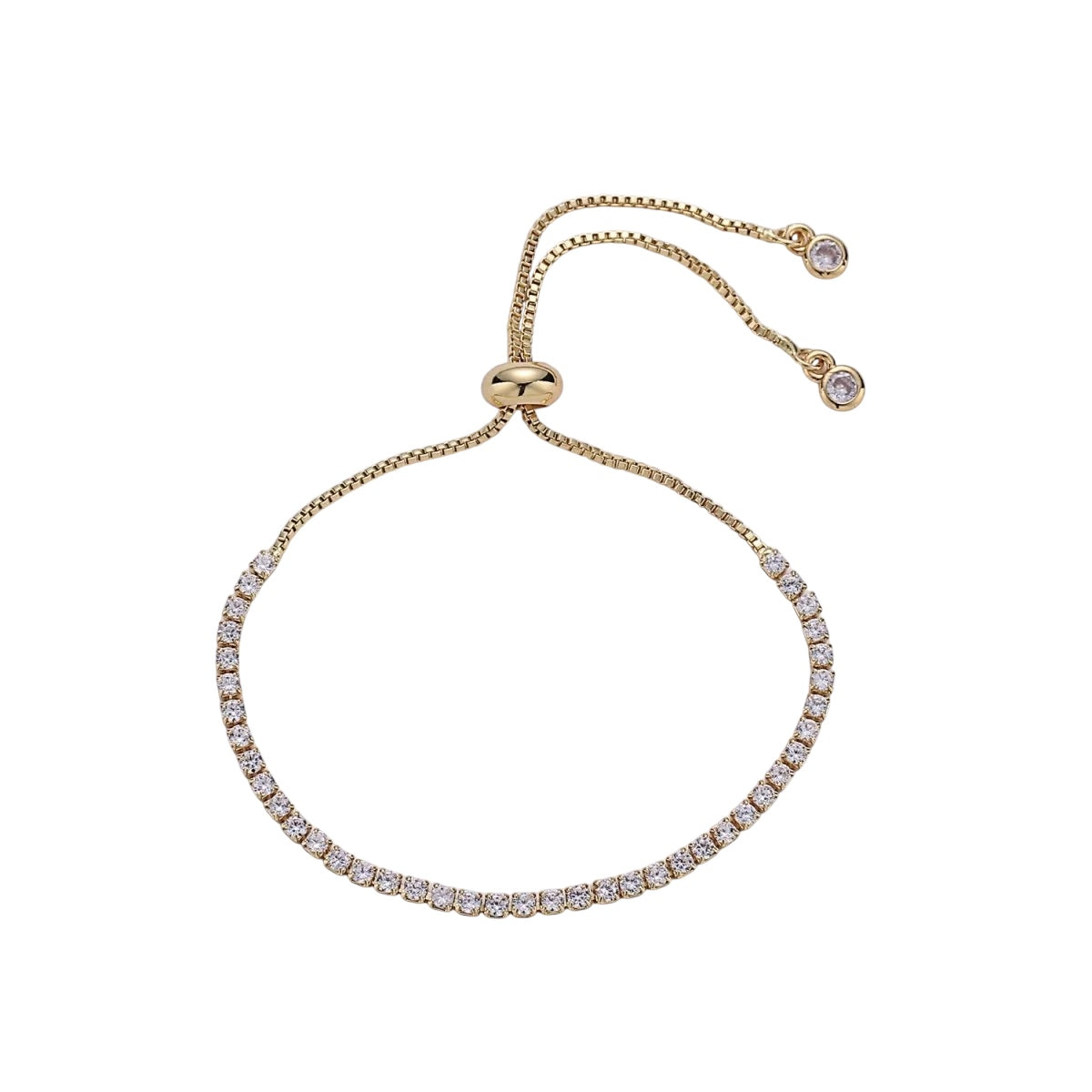 Claire Adjustable Tennis Bracelet - Gold Filled