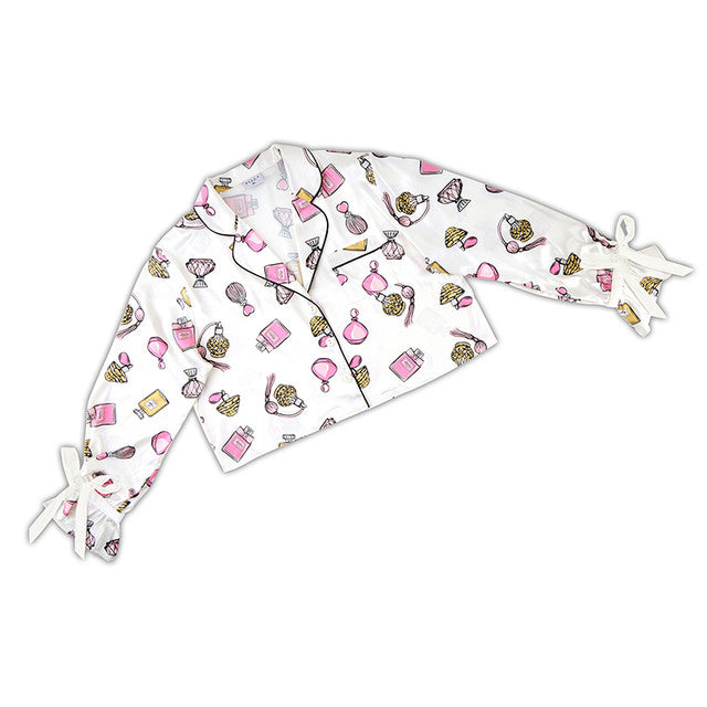 Cropped PJ Set - Perfume Bottles