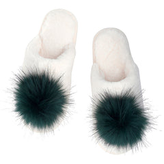Plush Pom Pom Slippers