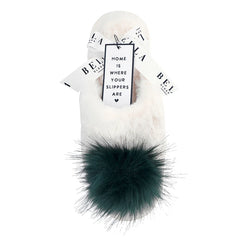 Plush Pom Pom Slippers