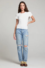 Crew Neck Short Sleeve Slim Tee
