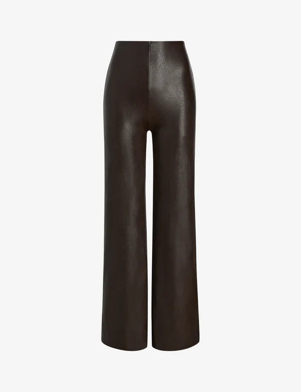 Faux Leather Wide Leg Pant