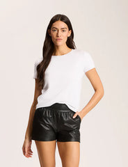 Faux Leather Relaxed Short