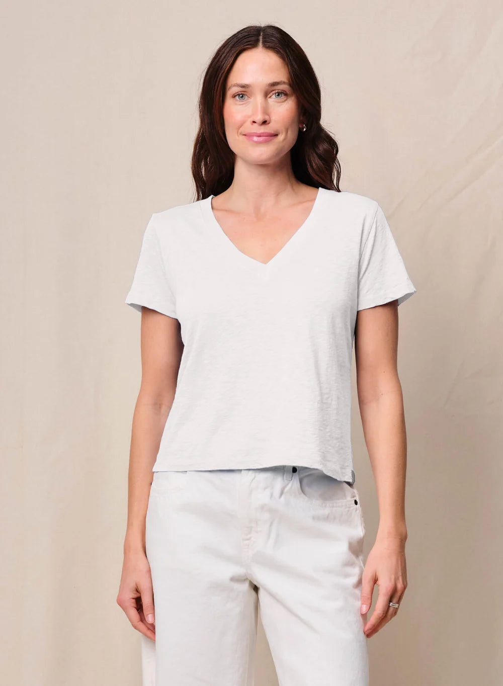 Supima Slub Short Sleeve V-Neck