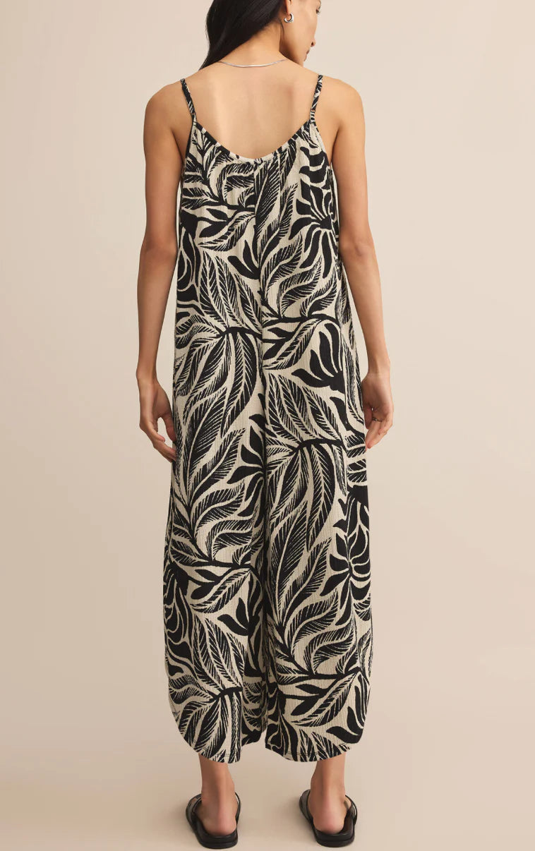 Flared Isla Leaf Jumpsuit