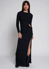 Wide Rib Every Curve Long Sleeve Maxi Dress