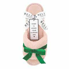 Teddy Velvet Bow Slippers