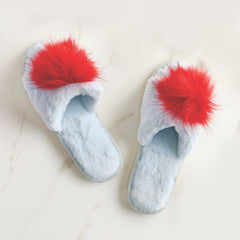 Plush Pom Pom Slippers