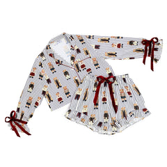 Cropped Ruffle Short PJ Set