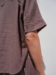 Linen Dolman Pocket Shirt