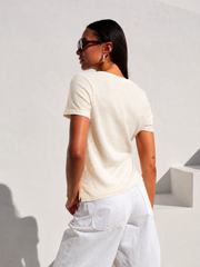 Supima Slub Jersey S/S V Neck