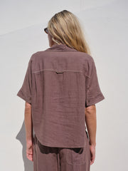 Linen Dolman Pocket Shirt
