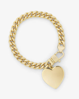 Julian XL Heart Cuban Chain Bracelet