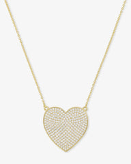 XL You Have My Whole Heart Pavé Necklace