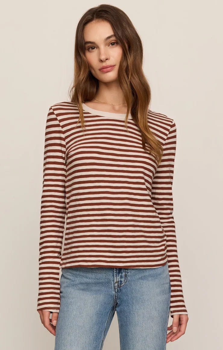 Junie LS Stripe Slub Tee