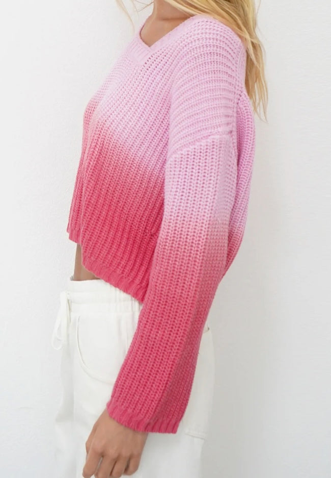 Angle V Dip Dye Sweater