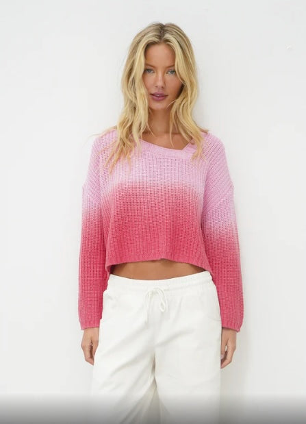 Angle V Dip Dye Sweater