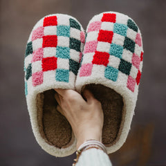 Christmas Checkered Slippers