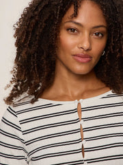 Button Front Ribbed Top