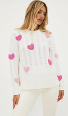 Callie Sweater XOXO Ivory Cable