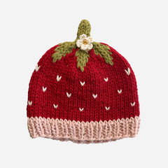 Strawberry Beanie 0-3 MO