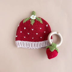 Strawberry Beanie 0-3 MO