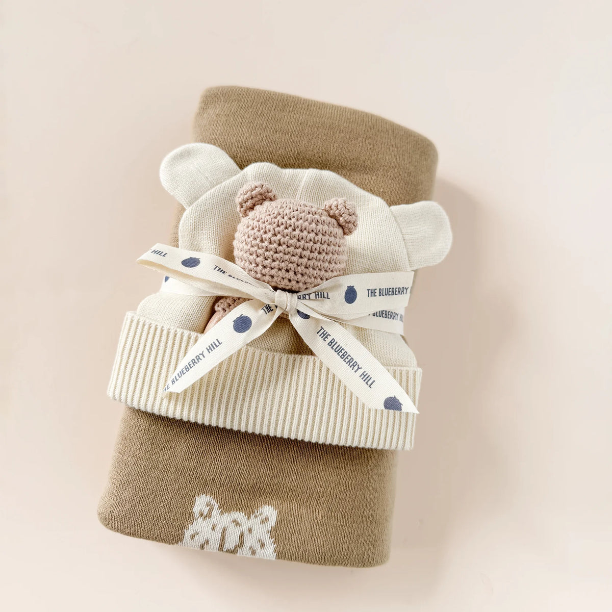 Honey Bear Hat Teether Gift Set