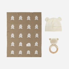 Honey Bear Hat Teether Gift Set