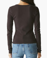 Natalie Hook and Eye Henley Tee