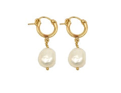 Pearl Charm Huggies