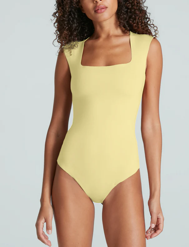 Neoprene Cap Sleeve Bodysuit
