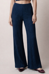 Variegated Rib Wide Leg Pant