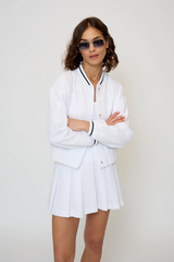 Alina Varsity Stripe Bomber