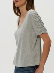 Josie V-Neck Ruched Tee