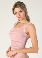 Textured Lace Square Bodysuit