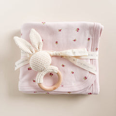 Layette Knit Blanket - Rose