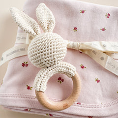 Layette Knit Blanket - Rose