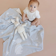 Star Moon Bunny Baby Blanket