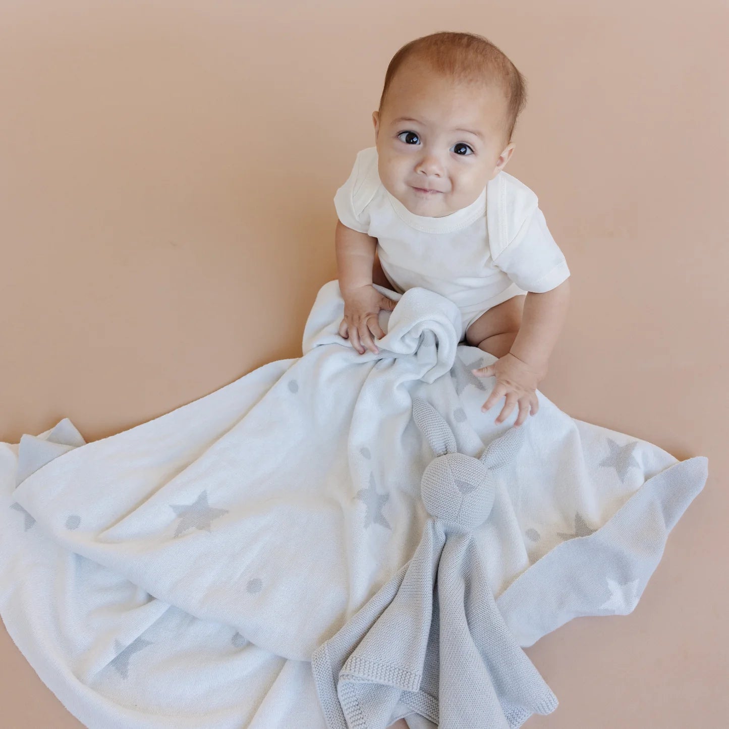 Star Moon Bunny Baby Blanket