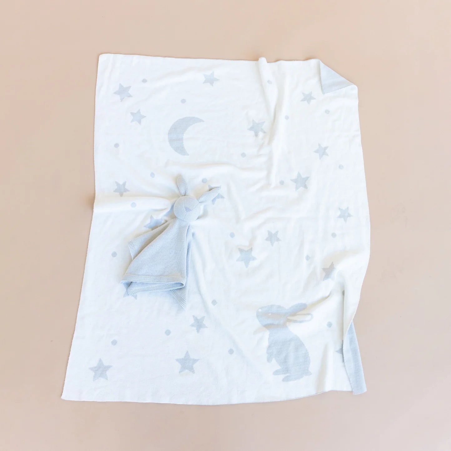 Star Moon Bunny Baby Blanket