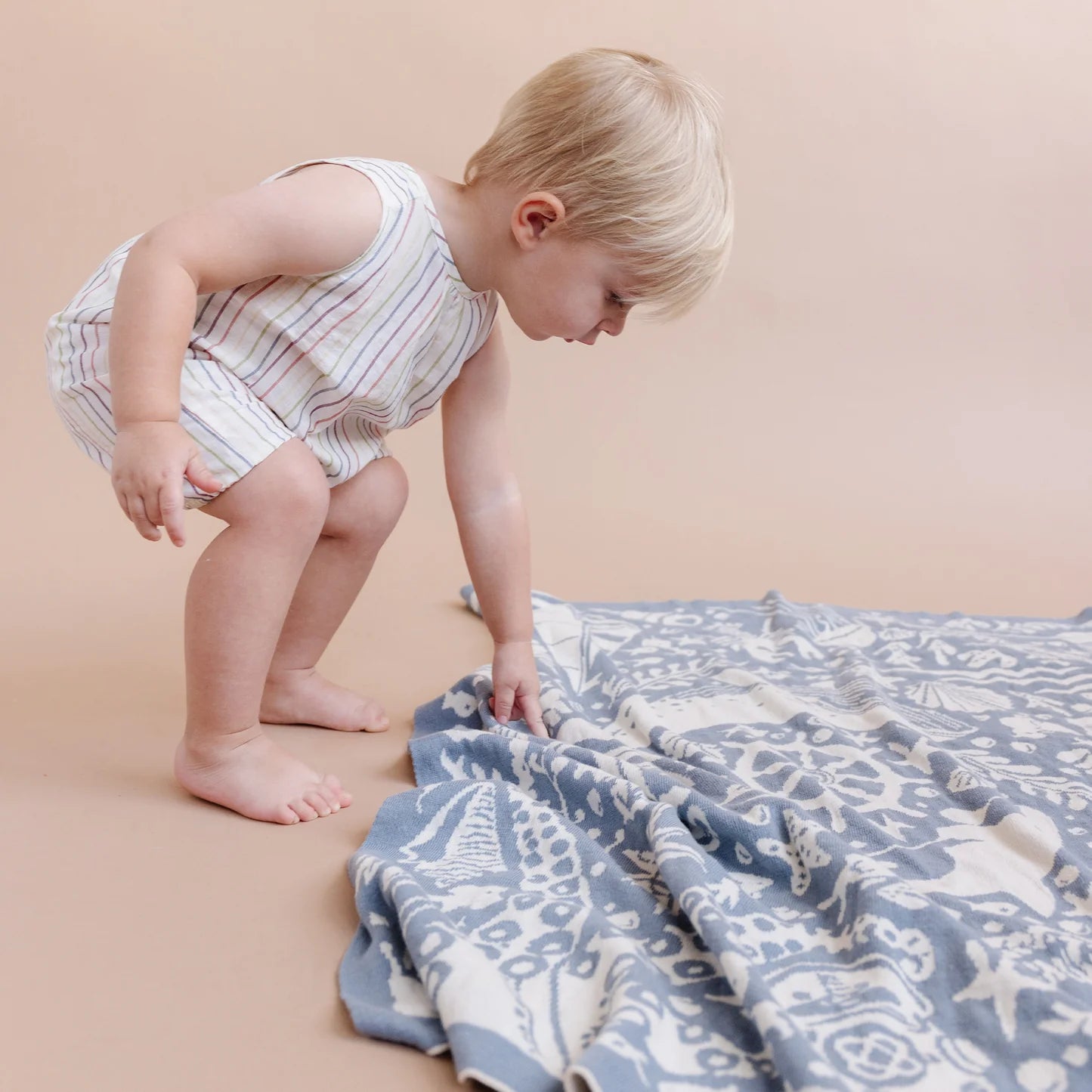 Nautical Summer Organic Cotton Baby Blanket