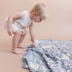Nautical Summer Organic Cotton Baby Blanket