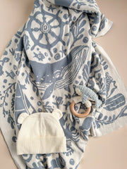 Nautical Blanket/Teether Set