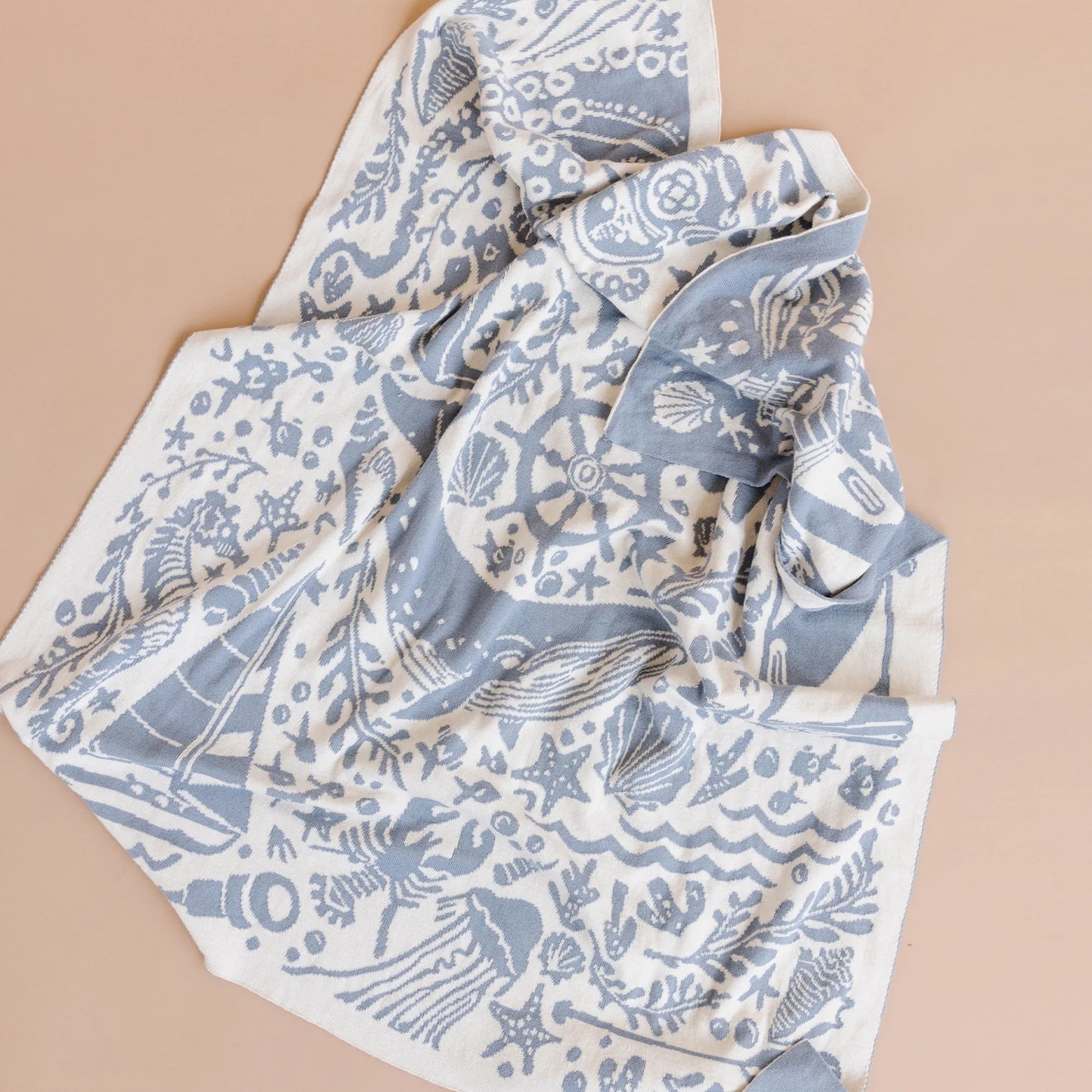 Nautical Summer Organic Cotton Baby Blanket
