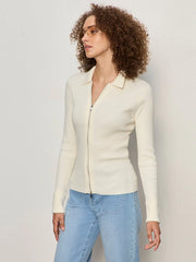 Only Yours Ribbed Zip Sweater